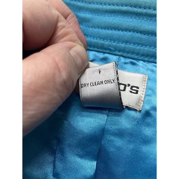 Chico's Jacket Womens Size 3 (XL) Blue Floral Embroidered Beaded Button Front Bo - Picture 2 of 15